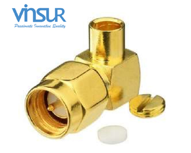 1151203D -- RF CONNECTOR - 50OHMS,SMA MALE,RIGHT ANGLE,SOLDER TYPE,RG402 CABLE